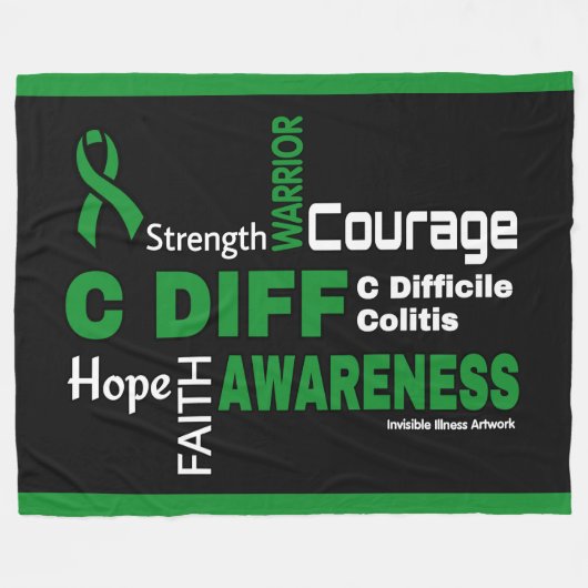 Woorden...C Diff Fleece Deken (Voorkant (Horizontaal))