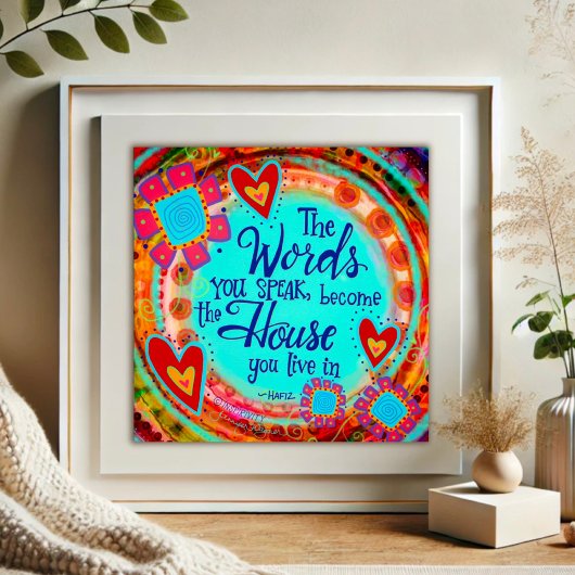 Woorden die u spreekt Inspirerend Quote Inspirivit Poster