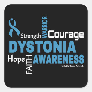 Woorden...Dystonie Vierkante Sticker
