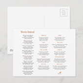 Woorden in plaats daarvan gedicht briefkaart (Voorkant / Achterkant)