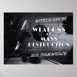 Woorden kunnen massavernietigingswapens zijn - Aud Poster