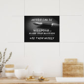 Woorden kunnen massavernietigingswapens zijn - de poster (Keuken)