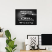 Woorden kunnen massavernietigingswapens zijn - de poster (Thuiskantoor)