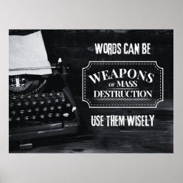 Woorden kunnen massavernietigingswapens zijn - tac poster