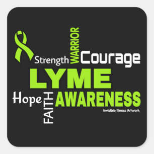 Woorden...Lyme Vierkante Sticker