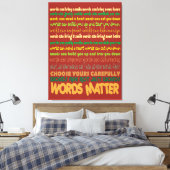 Woorden Matter Wrapped Canvas (Insitu (Slaapkamer))