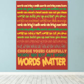 Woorden Matter Wrapped Canvas (Insitu (Houten vloer))