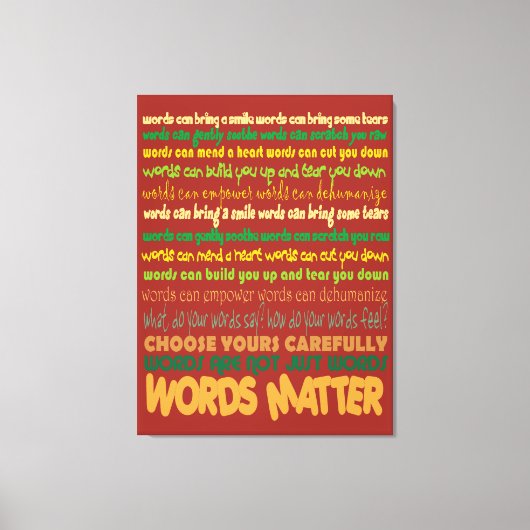 Woorden Matter Wrapped Canvas (Voorkant)