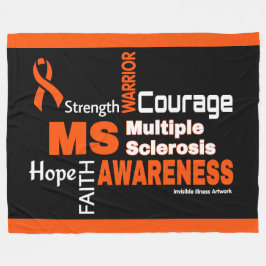 Woorden...MS Fleece Deken