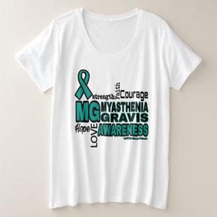 Woorden... Myasthenia Gravis Grote Maat T-shirt