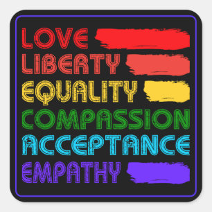 Woorden om door te leven vierkante sticker