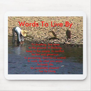 Woorden om te leven door --Tao Te Ching Guilin 200 Muismat