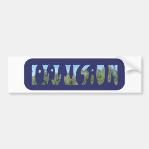 Woorden Optisch en Verlichting in één illustrati Bumpersticker