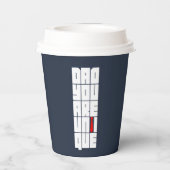 Woorden Pap Je bent uniek Papieren Bekers (Achterkant)