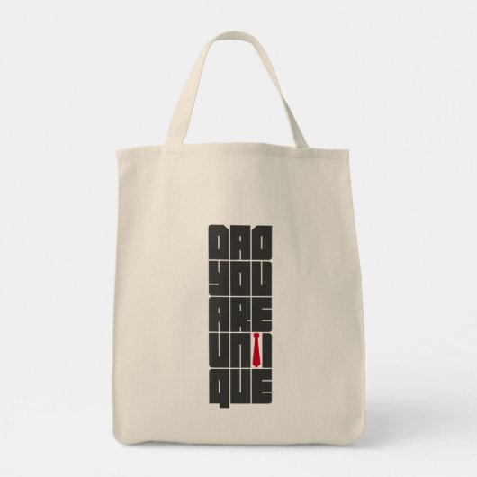 Woorden Pap Je bent uniek Tote Bag (Achterkant)