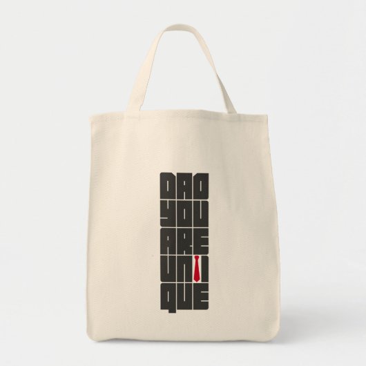 Woorden Pap Je bent uniek Tote Bag (Voorkant)