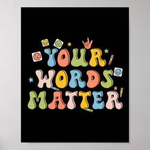 Woorden Probleem Retro Patholoog Geestelijke Gezon Poster