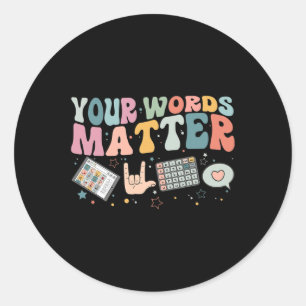 Woorden Probleem Spraaktherapie Taalpatholoog Ronde Sticker