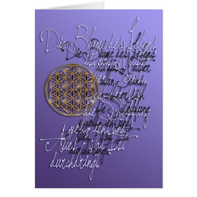 Woorden van de bloem van het leven - duits (Voorkant)