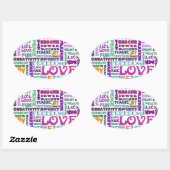 Woorden van de geest ovale sticker (Vel)