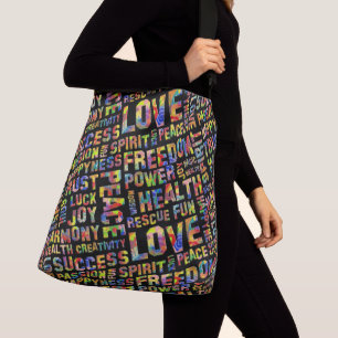 woorden van de geest / positieve denking 1 crossbody tas