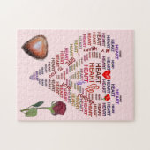 Woorden van de hartfoto Puzzle Legpuzzel (Horizontaal)