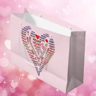 Woorden van Heart Large Gift Bag Large Cadeautasje