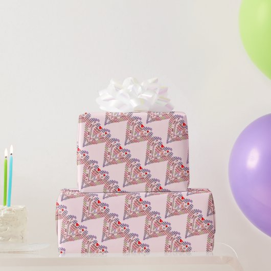 Woorden van Heart Wrapping Paper Cadeaupapier (Feestgeschenken)