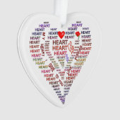 Woorden van het hart Acrylhart Ornament (voorkant)