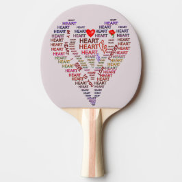 Woorden van het Hart Valentijnse  Ping Pong Paddle Tafeltennisbatje