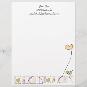 Woorden van Hope Letterhead Custom Briefhoofd