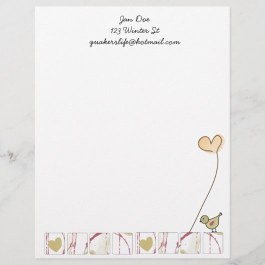 Woorden van Hope Letterhead Custom Briefhoofd (Voorkant)