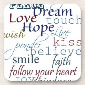 Woorden van inspiratie bier onderzetter (Voorkant)