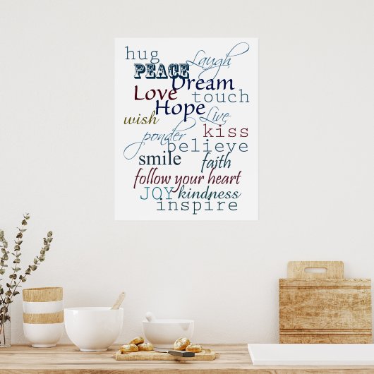 Woorden van inspiratie poster (Keuken)