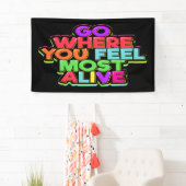 Woorden van leuke wijsheid spandoek (Insitu)