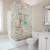 Woorden van liefde douchegordijn (In situ)