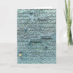 Woorden van Sagrada Familia Feestdagen Kaart