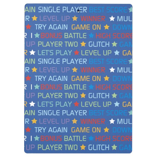 Woorden van videogames klembord (Achterkant)