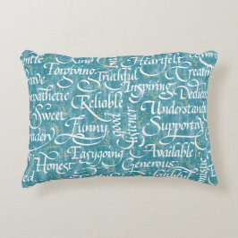 Woorden van Vriendschap Kalligrafie Bestie Accent Kussen