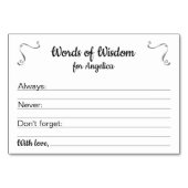 Woorden van Wijsheid Afstuderen Advies Kaart (Voorkant)