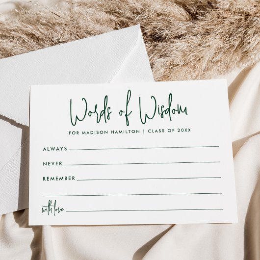 Woorden van Wijsheid Groen Afstuderen Advies Kaart