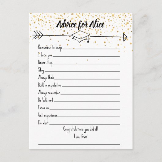 Woorden van Wijsheid Notitiekaarten voor Afgestude (Voorkant)