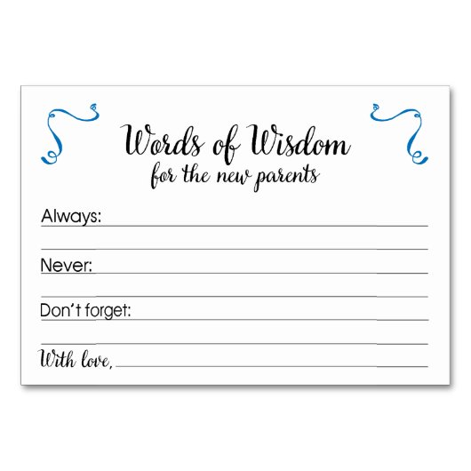 Woorden van Wijsheid Ouderschap Advies Kaarten Bab (Voorkant)