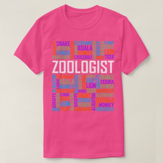 woorden van zoöloog t-shirt (Design voorkant)