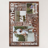 Woorden voor #1 Pap Happy Vaderdag Photo Collage Legpuzzel (Verticaal)