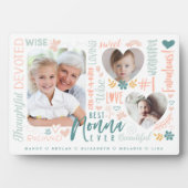 Woorden voor Beste Oma Ooit Kleinkinderen Fotocoll Fotoplaat (voorkant)