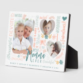 Woorden voor Beste Oma Ooit Kleinkinderen Fotocoll Fotoplaat (Zijkant)