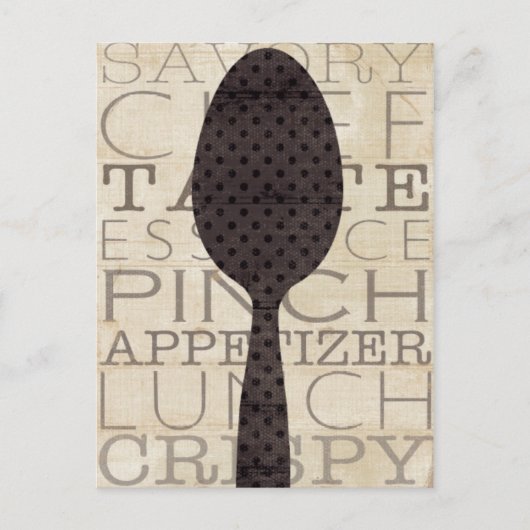 Woorden voor de Keuken Briefkaart (Voorkant)