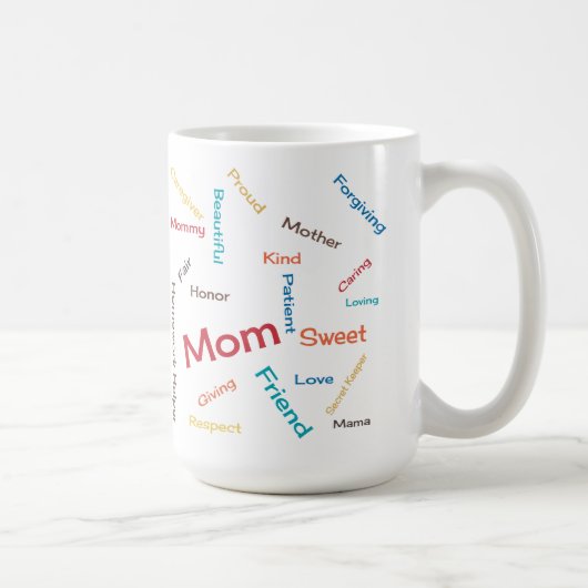 Woorden voor de Mok van mama (Rechts)