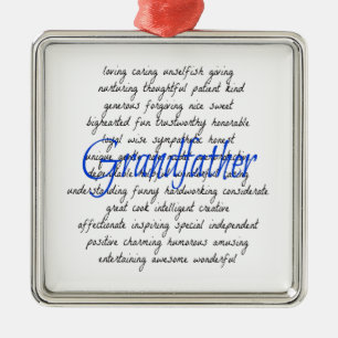 Woorden voor grootvader metalen ornament